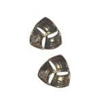 New Pastel Green Pink and Cream Enameled Good Tone Earrings for Pierced Ears Photo 1