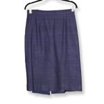 Jos. A. Bank Vintage 80s Navy Blue Raw Silk Skirt Suit Set Photo 3