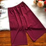 Wine Burgundy Wide Leg Cropped Coulettes NWOT Size undefined Photo 1