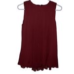 Club Monaco Womens Burgundy Sleeveless Pleated A Line Swing Blouse Size XS NWT Photo 1