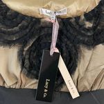 Lucy Paris New Lucy & Co Ruffle Spiral Sleeveless Tiered Mini Dress Black Nude Photo 14