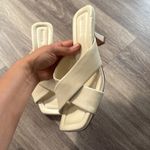 Vince  Women's Cream Criss Cross-Strap Sandals Cecilia Square toe Elegant Shoes 9 Photo 1