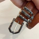 Brighton women’s belt large 34 brown western 90s leather cowgirl charms USA Photo 1