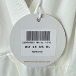 Selfie Leslie NEW NWT‎  Khandi Wrap Ruffle Dress White Tie Waist Women's XL Photo 7