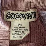 Cocovive Shirt Womens Teens Extra Small Dusty Rose Mesh Sleeves Size XS Photo 2