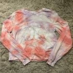 Hurley  White/Pink/Purple Tie-Dye Long Sleeve Crop T-Shirt Size S Photo 0