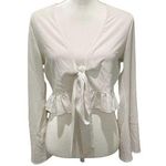 LF Seek The Label Belle Sleeve Crop Top White Size Medium Photo 0