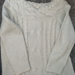 Cozy Casual Elegant Cream Cable Knit Sweater Photo 0