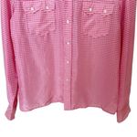 Equipment Pink Gingham Silk Button Down Shirt Medium Long Sleeve Blouse Photo 3