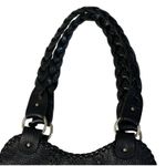 Fendi Vintage  Black Pebbled Leather Spy Bag Purse Braided Handles Handbag Photo 6