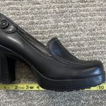 L.E.I . Vintage Y2K 90’s Black Faux Leather Button Chunky Platform Heeled Mules Photo 12