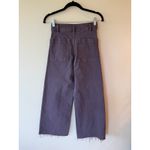 ZARA High Rise Wide Leg Marine Ankle Jeans Raw Hem Denim Purple Women's Size 2 Photo 4