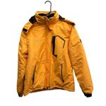 Women's Yellow Ski Jacket Winter Waterproof Windbreaker Hooded Raincoat Medium Photo 0