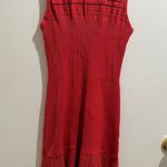Bailey 44 Strech Knit Flounce Red Dress Sz M Photo 0