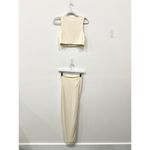 Camila Coelho Fellie Crop Top & Claire Midi Skirt Set Cream Women's Size Medium Photo 2
