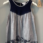Liz Lange  navy embroidered Maternity top Size Small Photo 0