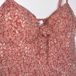 A.U.W. Neutral Floral Padded Button Detail Spaghetti Strap Dress Red Size M Photo 1