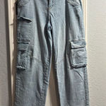 BBJ Women's Cargo Jeans Utility Pocket Straight Leg Denim Size 9/29 Light Wash Blue Photo 0
