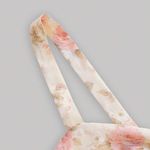 Floral Print Ruched Asymmetrical Hem Cami Dress Size 16 Photo 3