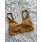 Aerie OFFLINE By Ribbed Plunge Sports Bra Honey Size Medium Photo 2