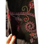 White Stag  M Vintage 90's Boho Corduroy Multi Paisley Floral Embroidered Jacket Photo 5