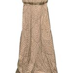Adrianna Papell  Beige Sleeveless Blouson Beaded Gown 2 Photo 0