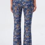 Tuckernuck Wild Hyacinth Ashford Pants XXS Blue Floral Cropped Trouser NWT Photo 1