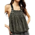 Free People  Marina Denim Top in Washed Black NWT Sz. XS Photo 1