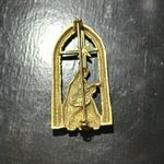 Vtg Signed Danecraft Mary Holding Baby Jesus Below A Shining Star Pin Brooch Gold Photo 2