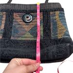 L. O'NEILL DESIGN Vintage Wearable Art Tapestry Bohemian Boho Shoulder Bag Purse Black Photo 4