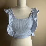 ZARA striped ruffle crop top small Photo 2