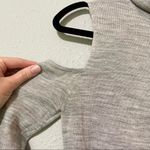 All Saints Grey Lightweight Cold Shoulder Turtleneck Sweater 4 Merino Wool Photo 1