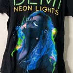Demi Lovato Neon Lights Concert Tour 2014 Black Graphic T Photo 0