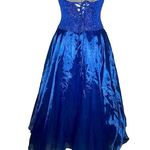 ballgown formal dress strapless princess blue tulle Vintage 1990s Size 10 Photo 3