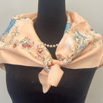 Source Unknown Peach vintage Scarf Italian themed Photo 0