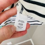 Madewell  Striped Lace-Up Top Black/White Sz Small Photo 8