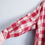 TALULAH  Red and Cream Plaid Oversized Tunic Dress Photo 7