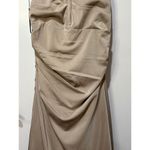 La Femme Evening Mother of the Bride Gown Nude 6 NWT 29805 Pleated Jersey Skirt Photo 13