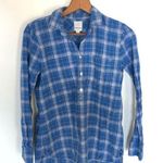 J.Crew Factory Blue White Plaid Boy Fit Top Photo 4