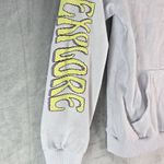 Fresh Laundry Explore Trippy Magic Shroom Skull Butterfly Hoodie Size Large Gray Photo 2