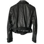 Marc New York Andrew Marc Black Genuine Leather Moto Jacket Size Small Photo 2