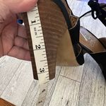 Franco Sarto  Carolina Black Lace Up Open Toe Leather Sandals Women’s 7.5M Tie Photo 6