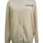 Lingua Franca Cardigan Invest Ivory Cashmere Knit White Size L Photo 0