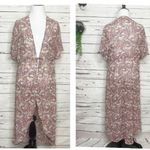 Liberty Love  Sheer Granny Floral Kimono Duster Cardigan Top Size Medium Festival Photo 1