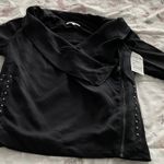 Willow & Clay NWT Black Tencel & Linen Moto Jacket with Pockets & Zippers, size S Photo 5