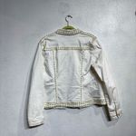 V Cristina White Faux Pearl Lined Vintage Jean Jacket Sz M NWT Size M Photo 9