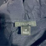 Ann Taylor  Navy Blue Bird Design Pattern Print Shirt Sz M Photo 1