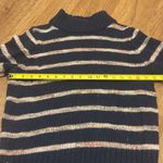 Madewell Medium Navy Blue Striped Metcalf Mockneck Sweater Pullover Nautical Photo 3