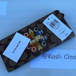 Coach KhahiRainbow Signature Canvas Large Slim Wallet Photo 2