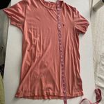 ALLSAINTS Coral Pink Crewneck T-Shirt Women’s Size XS Soft Lightweight Tee Photo 6